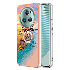 Custodia Silicone Gel Morbida Fantasia Modello Cover con Anello Supporto Y03B per Huawei Honor Magic5 Pro 5G Multicolore