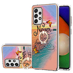 Custodia Silicone Gel Morbida Fantasia Modello Cover con Anello Supporto Y03B per Samsung Galaxy A52 5G Multicolore