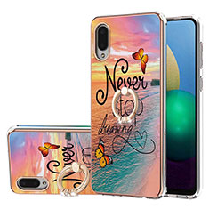 Custodia Silicone Gel Morbida Fantasia Modello Cover con Anello Supporto Y03B per Samsung Galaxy M02 Multicolore