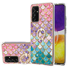 Custodia Silicone Gel Morbida Fantasia Modello Cover con Anello Supporto Y03B per Samsung Galaxy Quantum2 5G Colorato