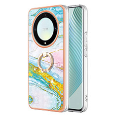 Custodia Silicone Gel Morbida Fantasia Modello Cover con Anello Supporto Y05B per Huawei Honor Magic5 Lite 5G Colorato