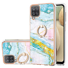 Custodia Silicone Gel Morbida Fantasia Modello Cover con Anello Supporto Y05B per Samsung Galaxy A12 Nacho Colorato