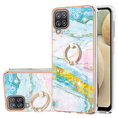 Custodia Silicone Gel Morbida Fantasia Modello Cover con Anello Supporto Y05B per Samsung Galaxy F12 Colorato