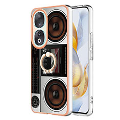 Custodia Silicone Gel Morbida Fantasia Modello Cover con Anello Supporto YB2 per Huawei Honor 90 5G Colorato