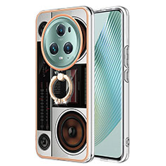 Custodia Silicone Gel Morbida Fantasia Modello Cover con Anello Supporto YB2 per Huawei Honor Magic5 Pro 5G Colorato