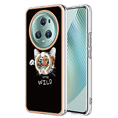 Custodia Silicone Gel Morbida Fantasia Modello Cover con Anello Supporto YB2 per Huawei Honor Magic5 Pro 5G Multicolore