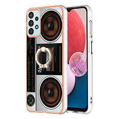 Custodia Silicone Gel Morbida Fantasia Modello Cover con Anello Supporto YB2 per Samsung Galaxy A52 4G Colorato