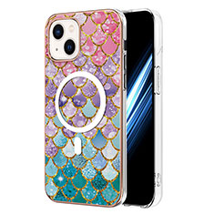 Custodia Silicone Gel Morbida Fantasia Modello Cover con Mag-Safe Magnetic per Apple iPhone 14 Colorato