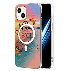 Custodia Silicone Gel Morbida Fantasia Modello Cover con Mag-Safe Magnetic per Apple iPhone 14 Plus Multicolore