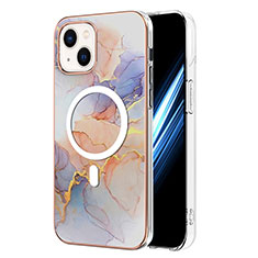 Custodia Silicone Gel Morbida Fantasia Modello Cover con Mag-Safe Magnetic per Apple iPhone 14 Plus Rosa