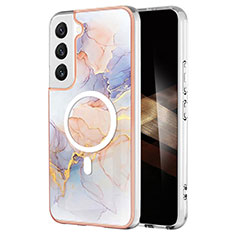 Custodia Silicone Gel Morbida Fantasia Modello Cover con Mag-Safe Magnetic per Samsung Galaxy S24 5G Bianco
