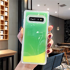 Custodia Silicone Gel Morbida Fantasia Modello Cover K01 per Samsung Galaxy S10 Plus Verde