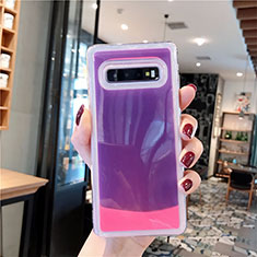 Custodia Silicone Gel Morbida Fantasia Modello Cover K02 per Samsung Galaxy S10 Viola