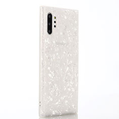 Custodia Silicone Gel Morbida Fantasia Modello Cover P01 per Samsung Galaxy Note 10 Plus Bianco
