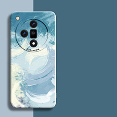 Custodia Silicone Gel Morbida Fantasia Modello Cover per Oppo Find X7 5G Cielo Blu