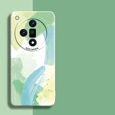 Custodia Silicone Gel Morbida Fantasia Modello Cover per Oppo Find X7 5G Verde Pastello