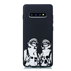 Custodia Silicone Gel Morbida Fantasia Modello Cover per Samsung Galaxy S10 Bianco