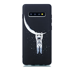 Custodia Silicone Gel Morbida Fantasia Modello Cover per Samsung Galaxy S10 Plus Nero