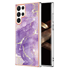 Custodia Silicone Gel Morbida Fantasia Modello Cover per Samsung Galaxy S24 Ultra 5G Viola