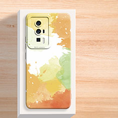 Custodia Silicone Gel Morbida Fantasia Modello Cover per Xiaomi Poco F5 Pro 5G Giallo