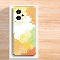 Custodia Silicone Gel Morbida Fantasia Modello Cover per Xiaomi Redmi Note 12T Pro 5G Giallo