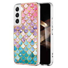 Custodia Silicone Gel Morbida Fantasia Modello Cover S01 per Samsung Galaxy S24 5G Rosa
