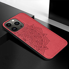 Custodia Silicone Gel Morbida Fantasia Modello Cover S05 per Apple iPhone 14 Pro Rosso