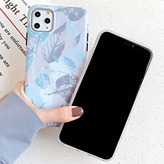 Custodia Silicone Gel Morbida Fantasia Modello Cover S15 per Apple iPhone 11 Pro Max Cielo Blu