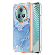 Custodia Silicone Gel Morbida Fantasia Modello Cover Y01B per Huawei Honor Magic5 Pro 5G Blu