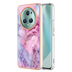 Custodia Silicone Gel Morbida Fantasia Modello Cover Y01B per Huawei Honor Magic5 Pro 5G Rosa Caldo