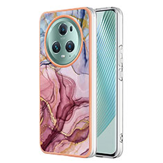 Custodia Silicone Gel Morbida Fantasia Modello Cover Y01B per Huawei Honor Magic5 Pro 5G Rosso