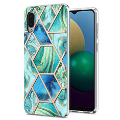 Custodia Silicone Gel Morbida Fantasia Modello Cover Y01B per Samsung Galaxy A02 Verde Pastello