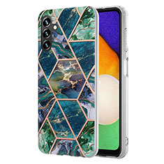 Custodia Silicone Gel Morbida Fantasia Modello Cover Y01B per Samsung Galaxy A04s Verde Notte