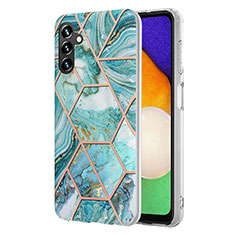 Custodia Silicone Gel Morbida Fantasia Modello Cover Y01B per Samsung Galaxy A13 5G Verde Pastello