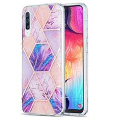 Custodia Silicone Gel Morbida Fantasia Modello Cover Y01B per Samsung Galaxy A30S Lavanda