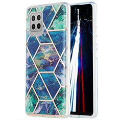 Custodia Silicone Gel Morbida Fantasia Modello Cover Y01B per Samsung Galaxy A42 5G Verde Notte