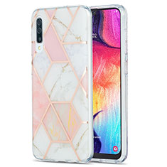 Custodia Silicone Gel Morbida Fantasia Modello Cover Y01B per Samsung Galaxy A50 Rosa