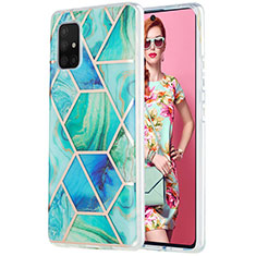 Custodia Silicone Gel Morbida Fantasia Modello Cover Y01B per Samsung Galaxy A71 4G A715 Verde