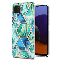 Custodia Silicone Gel Morbida Fantasia Modello Cover Y01B per Samsung Galaxy F42 5G Verde