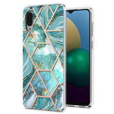 Custodia Silicone Gel Morbida Fantasia Modello Cover Y01B per Samsung Galaxy M02 Verde