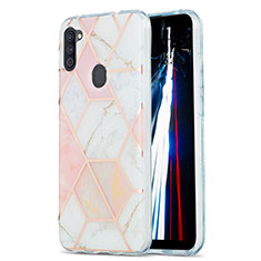 Custodia Silicone Gel Morbida Fantasia Modello Cover Y01B per Samsung Galaxy M11 Rosa