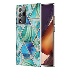 Custodia Silicone Gel Morbida Fantasia Modello Cover Y01B per Samsung Galaxy Note 20 Ultra 5G Verde