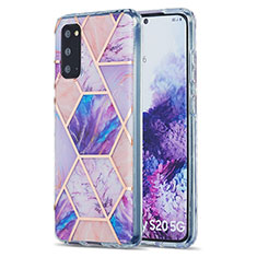 Custodia Silicone Gel Morbida Fantasia Modello Cover Y01B per Samsung Galaxy S20 5G Lavanda