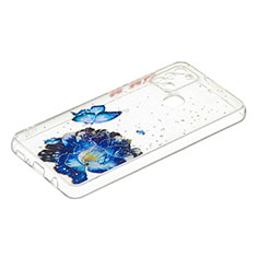 Custodia Silicone Gel Morbida Fantasia Modello Cover Y01X per Samsung Galaxy A21s Blu