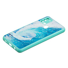 Custodia Silicone Gel Morbida Fantasia Modello Cover Y01X per Samsung Galaxy A21s Verde