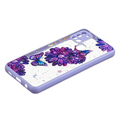 Custodia Silicone Gel Morbida Fantasia Modello Cover Y01X per Samsung Galaxy A21s Viola