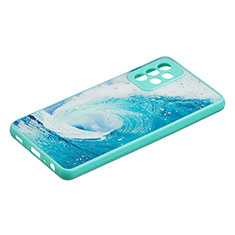 Custodia Silicone Gel Morbida Fantasia Modello Cover Y01X per Samsung Galaxy A72 4G Verde