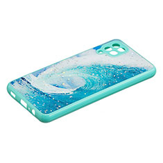 Custodia Silicone Gel Morbida Fantasia Modello Cover Y01X per Samsung Galaxy F12 Verde