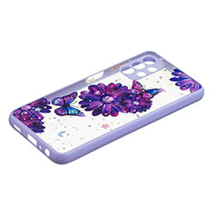 Custodia Silicone Gel Morbida Fantasia Modello Cover Y01X per Samsung Galaxy M32 5G Viola