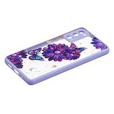 Custodia Silicone Gel Morbida Fantasia Modello Cover Y01X per Samsung Galaxy S20 FE 5G Viola